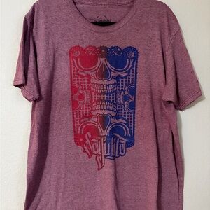 Konkies Skull Graphic Tee - Red and Blue